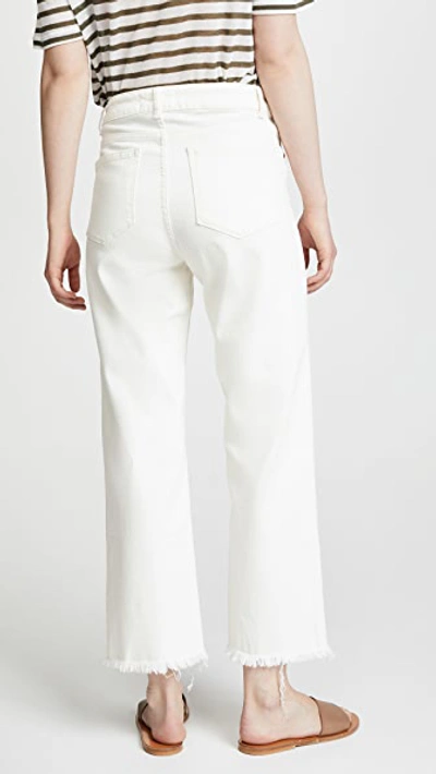Dl1961 1961 Hepburn Wide Leg High Rise Jeans In Eggshell