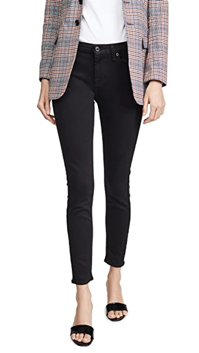 Shop 7 For All Mankind Ankle Skinny Jeans In Slim Illusion Black