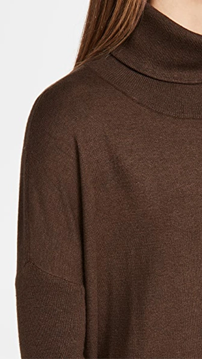 Shop Bb Dakota Hug Me Tight Mock Neck Sweater Dress In Walnut