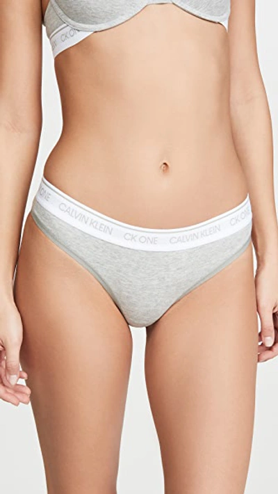 Calvin Klein Underwear One Cotton Bikini Panty In Grey Heather