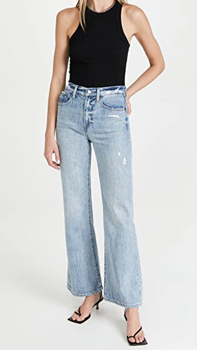 Pistola Denim Stevie High Rise Wide Leg Jeans In Ruthless