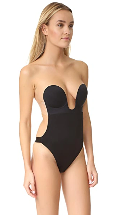 U Plunge Backless Strapless Bodysuit