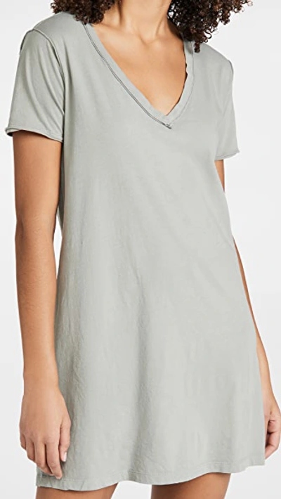 Shop Z Supply Cotton T-shirt Dress In Dusty Sage