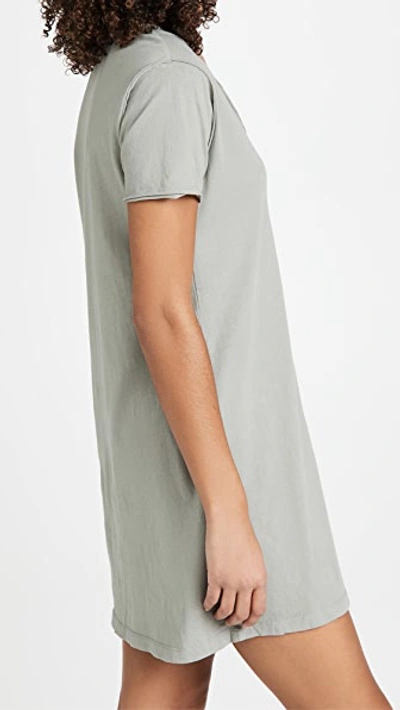 Shop Z Supply Cotton T-shirt Dress In Dusty Sage