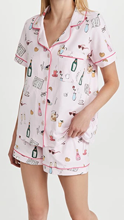 Bedhead Pajamas Let's Do Brunch Shorty Pj Set Let's Do Brunch In Let's Do Brunch