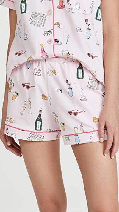 Bedhead Pajamas Let's Do Brunch Shorty Pj Set Let's Do Brunch In Let's Do Brunch