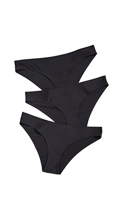 Honeydew Intimates Skinz 3-pack Hipster Panties In Black/black/black