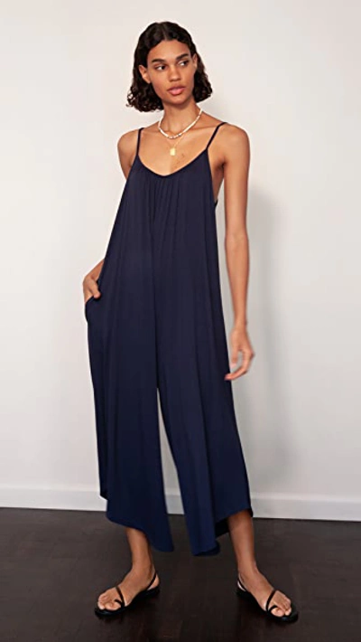 Shop Z Supply Flared Jumpsuit In Black Iris