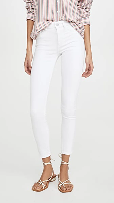 Shop Dl Florence Skinny Mid Rise Ankle Jeans Milk