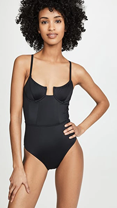 Shop Solid & Striped The Veronica One Piece Black