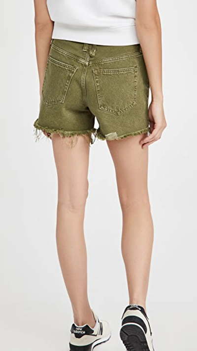 Shop Free People Makai Cutoff Shorts In Olive
