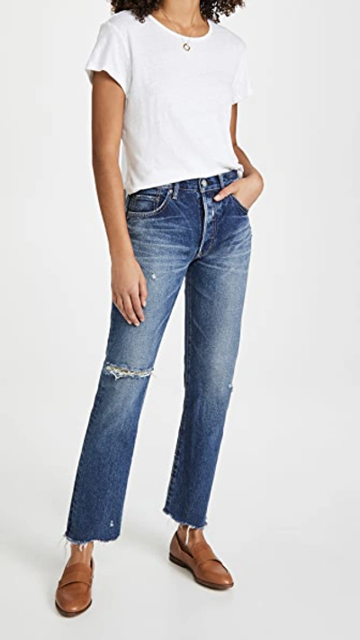 Frame Easy True Linen T-shirt In Blanc