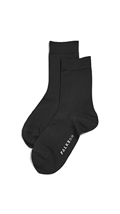 Shop Falke Cotton Touch Ankle Socks In Black