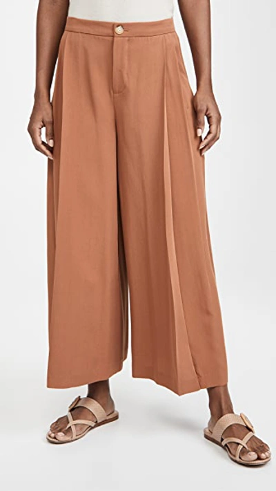 Shop Vince Pleated Culottes In Vintage Rose
