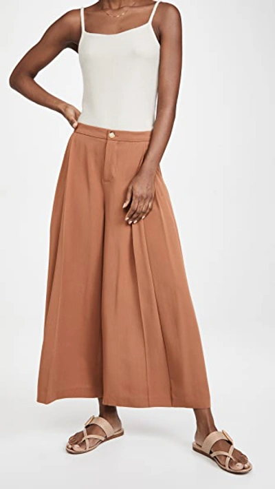 Shop Vince Pleated Culottes In Vintage Rose