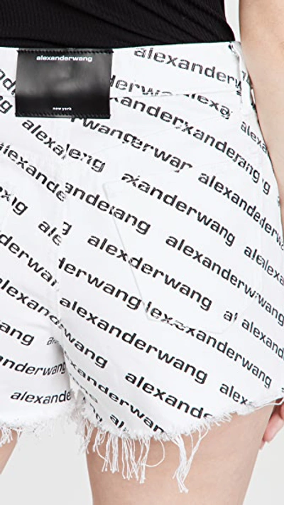 Shop Alexander Wang Bite Shorts In White/black