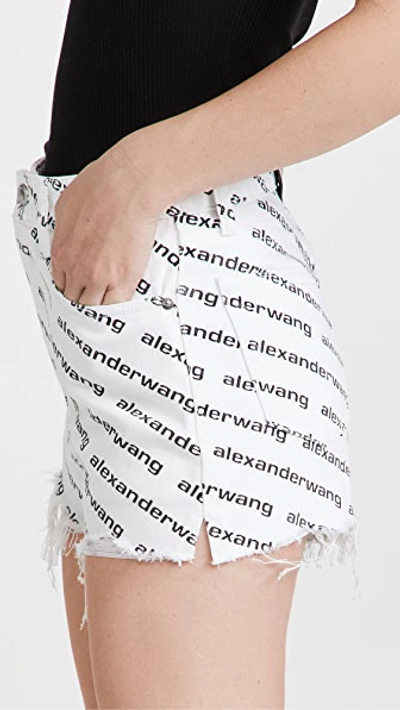 Shop Alexander Wang Bite Shorts In White/black