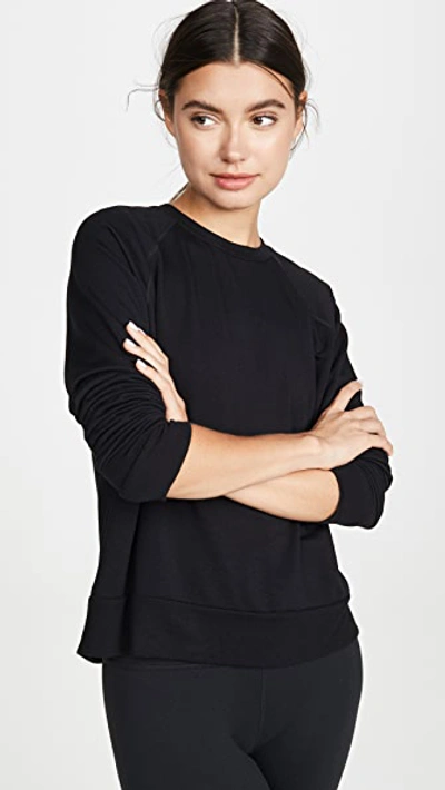 Shop Beyond Yoga Favorite Raglan Crew Pullover In Black