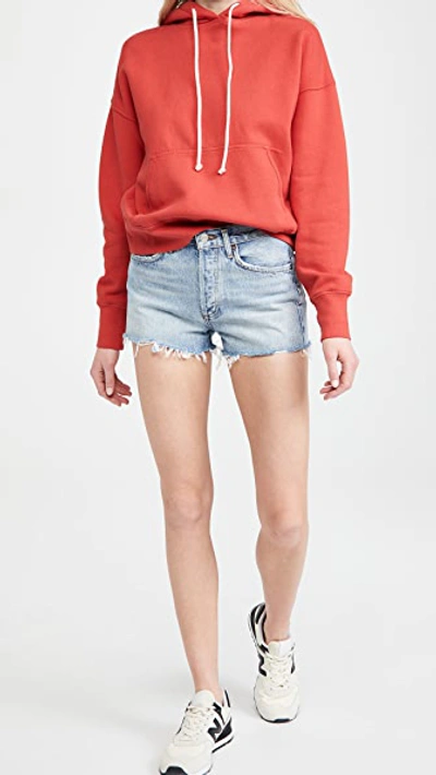 Shop Agolde Parker Vintage Cutoff Shorts In Encore