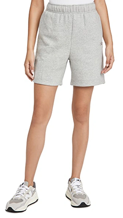 Alo Yoga Accoldae Sweat Shorts In Dove Grey Heather