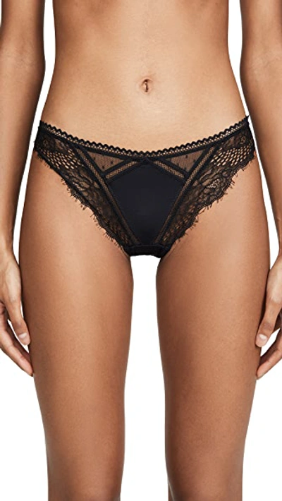 Shop Thistle & Spire Amore Cheeky Bikini Panties In Black