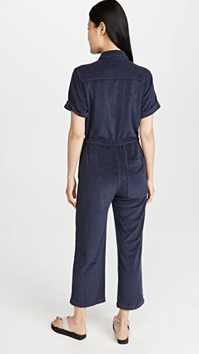 Shop Alex Mill Benny Terry Jumpsuit In Navy