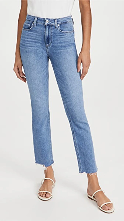 Paige Cindy Jeans With Raw Hem In Music Distressed