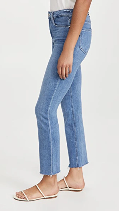 Paige Cindy Jeans With Raw Hem In Music Distressed