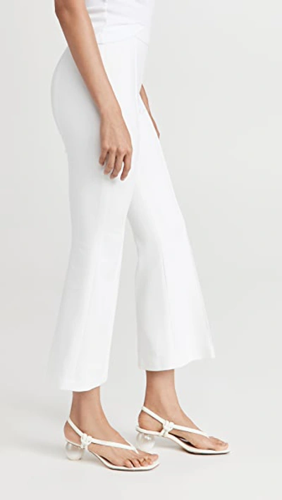 Shop Rosetta Getty Pull On Cropped Flare Pants In White
