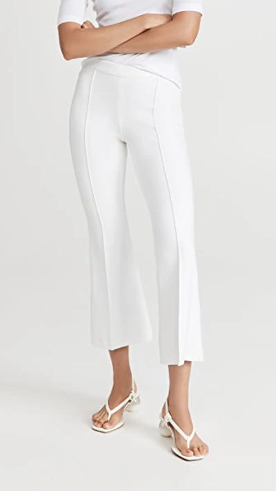Shop Rosetta Getty Pull On Cropped Flare Pants In White