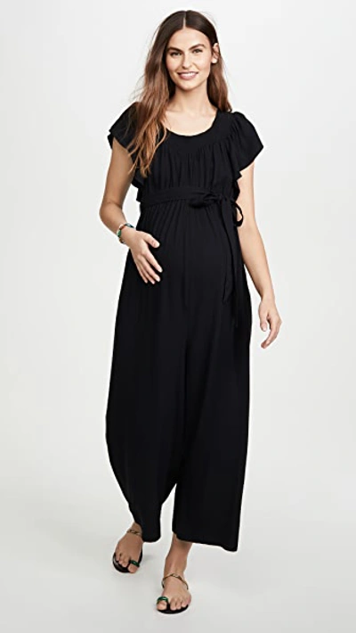 Shop Ingrid & Isabel Wide Leg Maternity Jumpsuit In Black