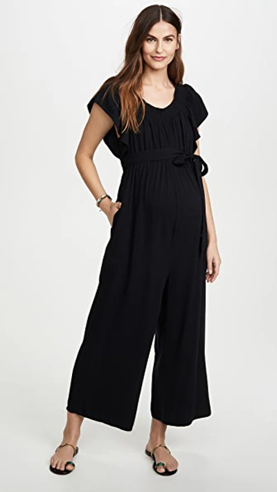 Shop Ingrid & Isabel Wide Leg Maternity Jumpsuit In Black