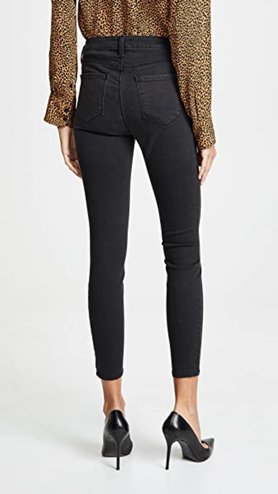 L Agence Margot Cropped High-rise Skinny Jeans In Graphite