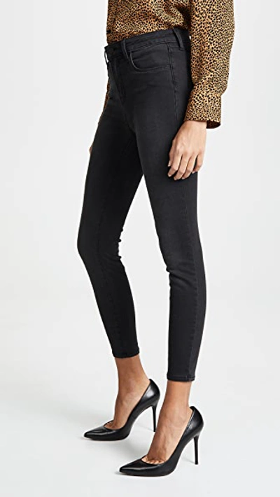 L Agence Margot Cropped High-rise Skinny Jeans In Graphite