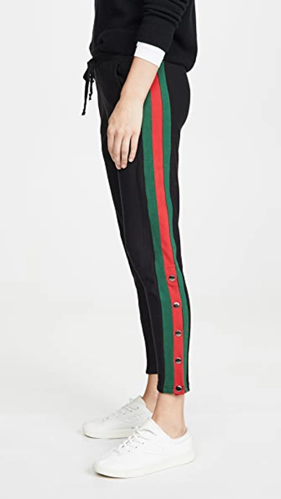 Shop Plush Fleece Lined Tuxedo Track Pants Blank/red/green