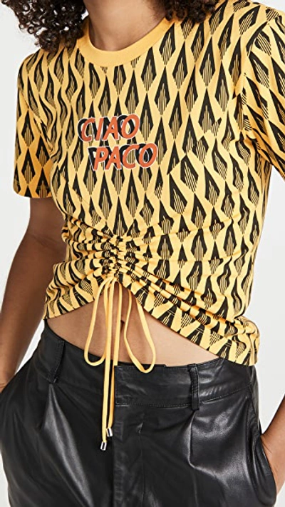 Shop Paco Rabanne T-shirt In Yellow