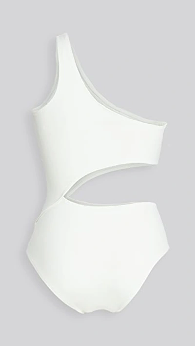 Shop Solid & Striped The Claudia One Piece Swimsuit Cream Xs