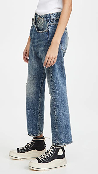 R13 Crossover Straight Leg Jeans In Kelly