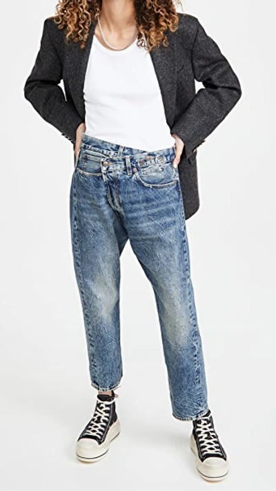 R13 Crossover Straight Leg Jeans In Kelly