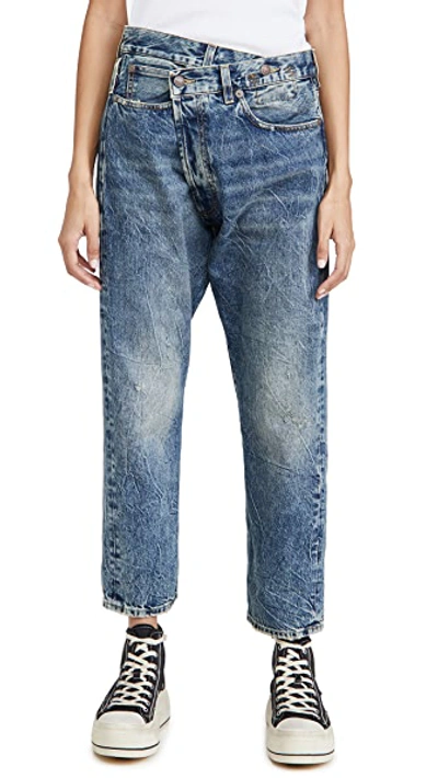 R13 Crossover Straight Leg Jeans In Kelly