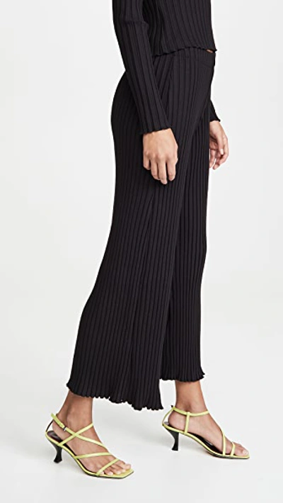 Simon Miller Black Rib Cyrene Lounge Pants In Black