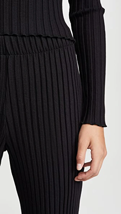 Simon Miller Black Rib Cyrene Lounge Pants In Black