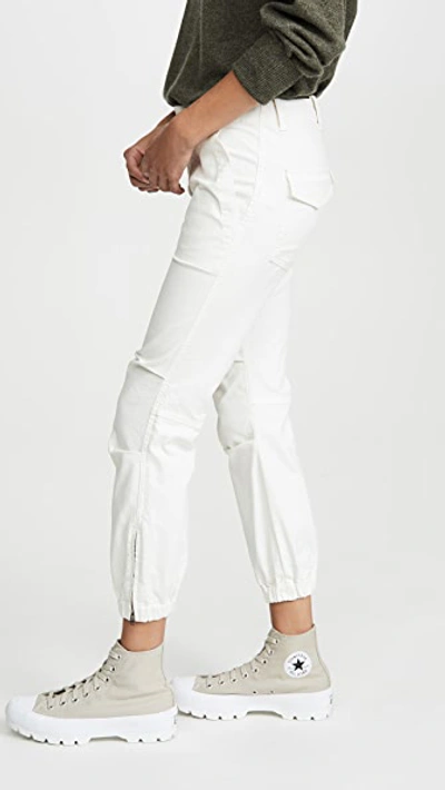 Shop Nili Lotan Cropped Military Pant Eggshell