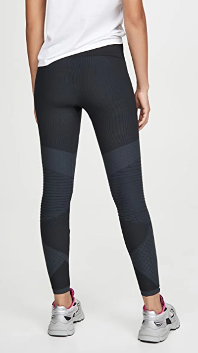 Shop Spanx Look At Me Now Seamless Moto Leggings In Very Black