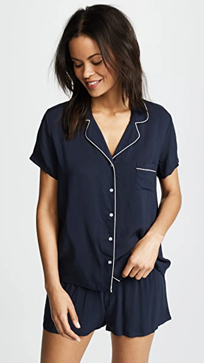 Shop Splendid Always Woven Pj Set In Navy