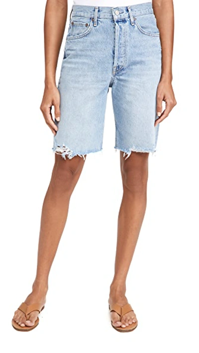 Shop Agolde 90's Short Mid Rise Loose Shorts In Swapmeet