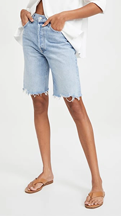 Shop Agolde 90's Short Mid Rise Loose Shorts In Swapmeet