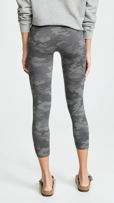 Shop Spanx Cropped Look At Me Now Seamless Leggings In Sage Camo