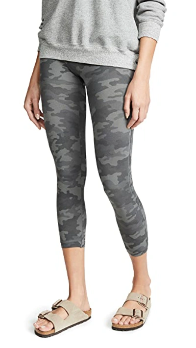 Shop Spanx Cropped Look At Me Now Seamless Leggings In Sage Camo