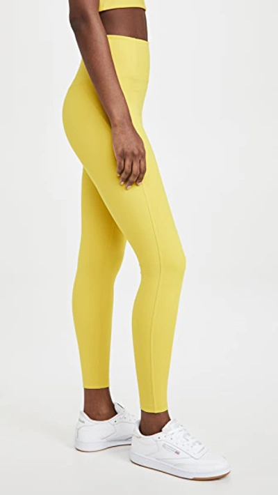 Shop Girlfriend Collective High Rise Compressive Leggings In Chartreuse